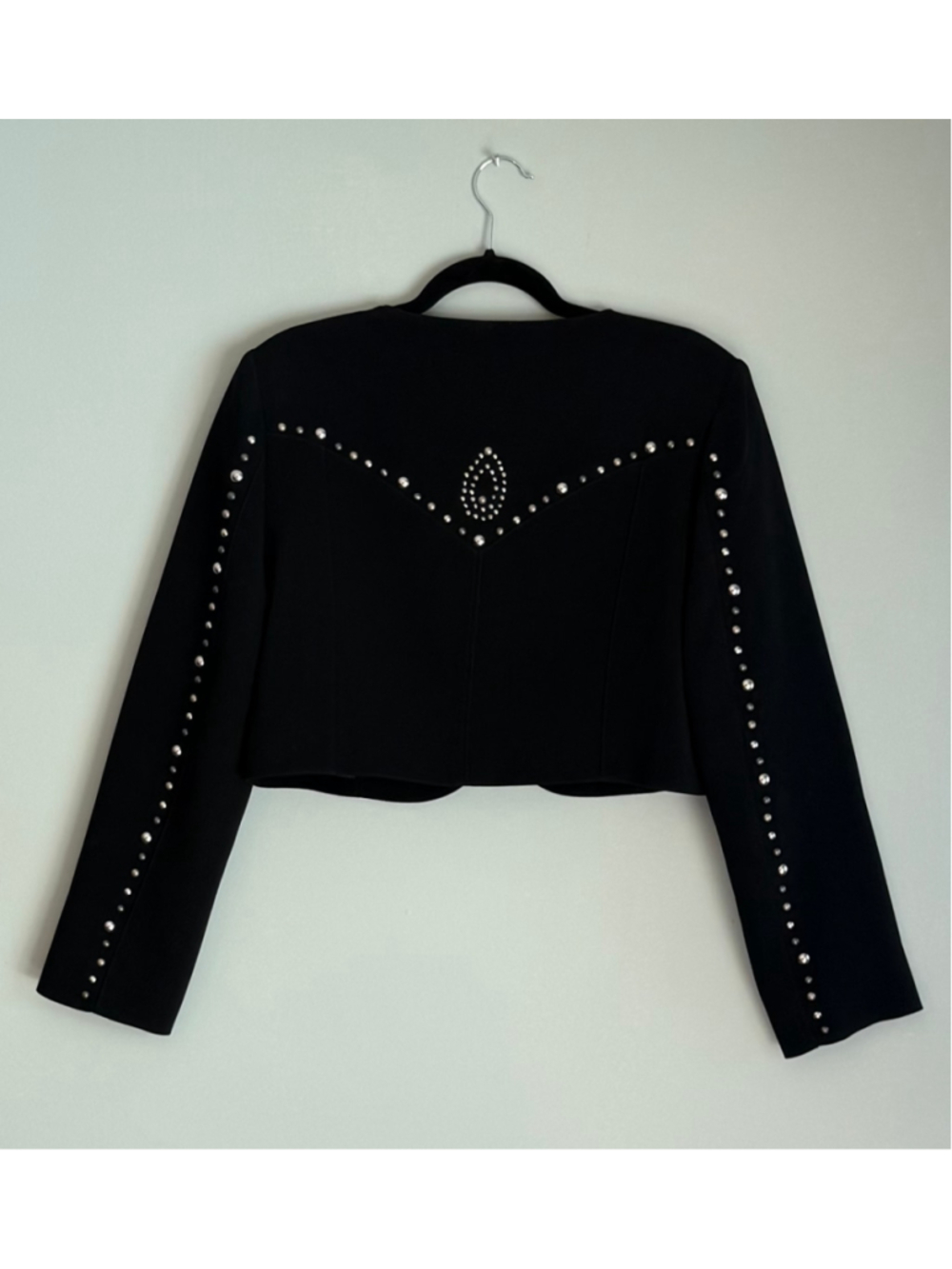 CINQ A SEPT Olga Studded Jacket Black 8 NWT - Picture 6 of 10